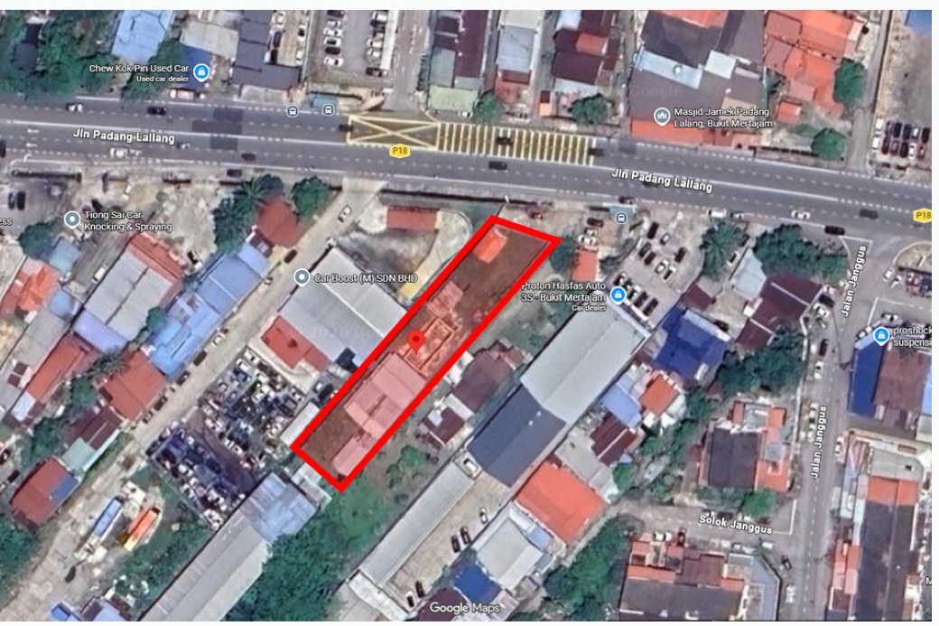 Lokasi tanah wakaf ATAR di Padang Lalang